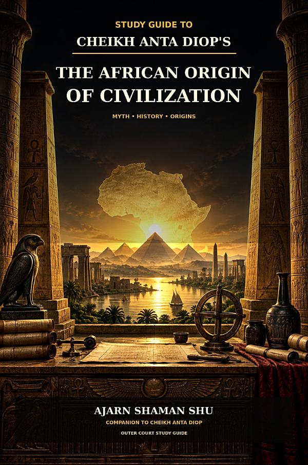Cover of Study Guide to Cheikh Anta Diop's The African Origin of Civilization by Ajarn Shaman Shu